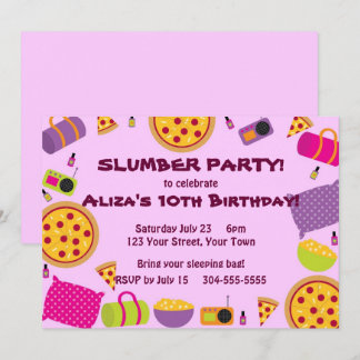 Invitation Pizza et Pajama Party