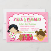 Invitation Pizza et Pajamas (Devant)