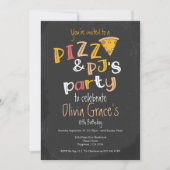 Invitation Pizza Et Pyjama (Devant)