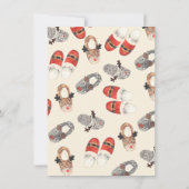 Invitation Pizza et Pyjamas Noël Anniversaire Invitat (Dos)