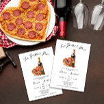 Invitation Pizza et vin Parfait Partie d'engagement paire<br><div class="desc">Voici notre "Pizza and Wine Perfect Pair Engagement Party Invitation", un design qui mêle parfaitement l'élégance romantique à l'indulgence savoureuse de la cuisine italienne. Cette invitation est une histoire d'amour visuelle, où la pizza en forme de coeur et la bouteille de vin sont de délicieux symboles d'une union parfaite. Au...</div>