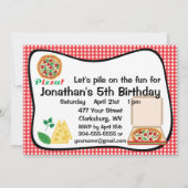 Invitation Pizza fête d'anniversaire (Devant)