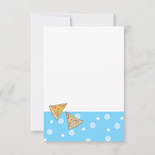 Invitation Pizza fête d'anniversaire (Dos)