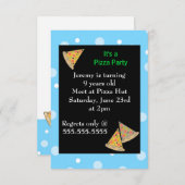 Invitation Pizza fête d'anniversaire (Devant / Derrière)