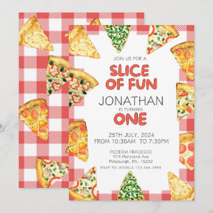 Invitation Pizza fête d'anniversaire