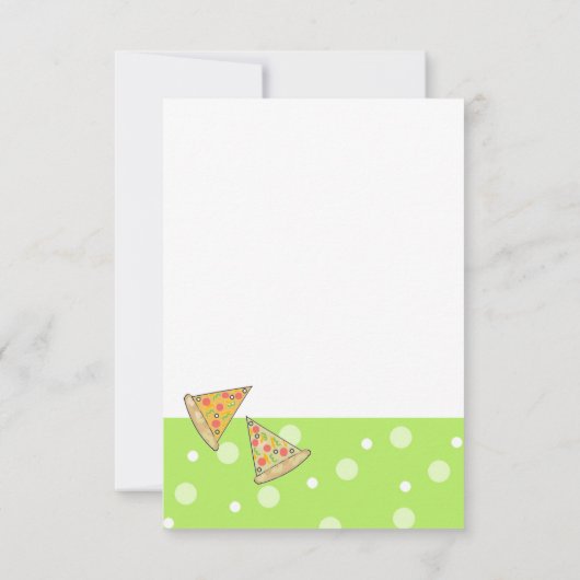 Invitation Pizza fête d'anniversaire (Dos)