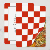 Invitation Pizza fête d'anniversaire (Devant / Derrière)