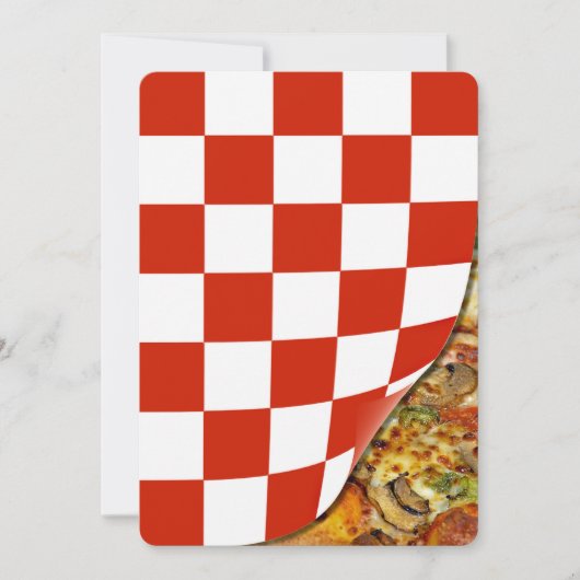 Invitation Pizza fête d'anniversaire (Devant)