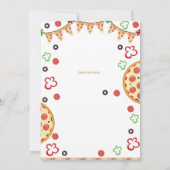 Invitation Pizza fête d'anniversaire, tranche d'Anniversaire (Dos)