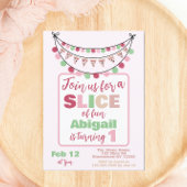Invitation Pizza Filles Premier anniversaire
