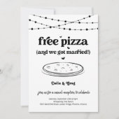 Invitation Pizza Gratuite Funny Réception De Mariage Seulemen (Devant)