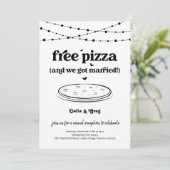 Invitation Pizza Gratuite Funny Réception De Mariage Seulemen (Debout devant)