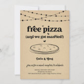 Invitation Pizza Gratuite Funny Réception De Mariage Seulemen (Devant)