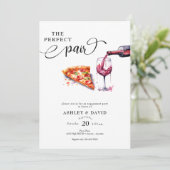 Invitation Pizza Italien | Vin Mariage Partie (Debout devant)
