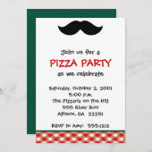 Invitation Pizza italienne (Devant / Derrière)