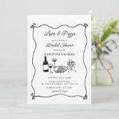 Invitation Pizza italienne Fête des mariées moderne (Debout devant)