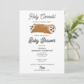 Invitation Pizza italienne Pâtes Saint-Cannoli Baby shower (Debout devant)