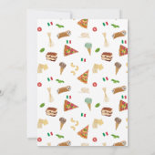 Invitation Pizza italienne Pâtes Saint-Cannoli Baby shower (Dos)