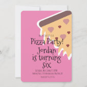 Invitation Pizza Lover Foodie Party Fromage Fromage Anniversa (Devant)