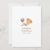 Invitation Pizza "Où étaient-ils" Jeux de douche nuptiale (Dos)