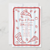 Invitation Pizza & Pacificateurs Croquis Doodle Boy Baby show (Devant)