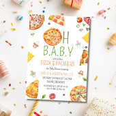 Invitation Pizza & Pacifiers Baby Shower, Pizza Baby Shower