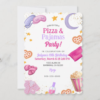 Invitation Pizza & Pajama Party