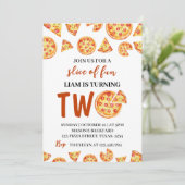 Invitation Pizza partie de fête amusante Anniversaire Invitat (Debout devant)