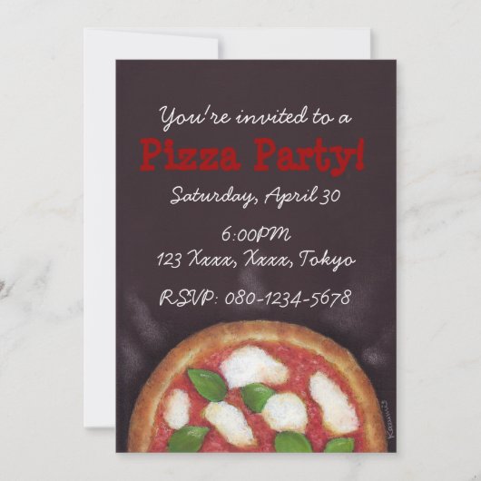 Invitation Pizza Party ! (Devant)