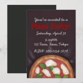 Invitation Pizza Party ! (Devant / Derrière)