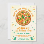 Invitation Pizza Party Amusement Anniversaire (Devant)