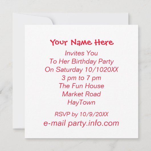 Invitation Pizza Party Amusement Moderne (Dos)