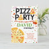 Invitation Pizza Party Anniversaire des enfants Italien Fun B (Debout devant)