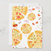Invitation Pizza Party Anniversaire des enfants Italien Fun B (Dos)