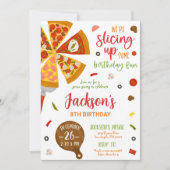 Invitation Pizza Party Anniversaire Invitation, Snack modifia (Devant)