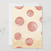 Invitation Pizza Party Baby shower Ours Pacifier mignon Rusti (Dos)