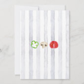 Invitation Pizza Party Baby shower Rustique Aquarelle Topping (Dos)