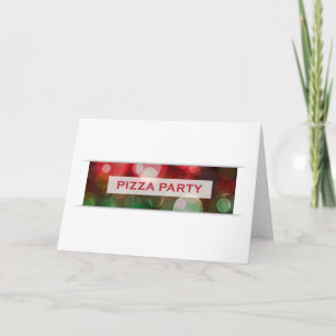 Invitation pizza party bokeh