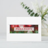 Invitation pizza party bokeh (Debout devant)