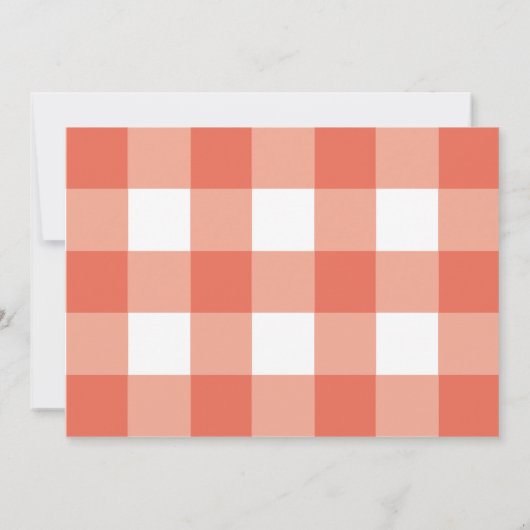 Invitation Pizza Party Chalkboard rouge En vichy photo Annive (Dos)