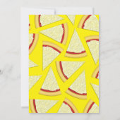 Invitation Pizza Party Fromage de pizza (Dos)