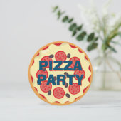 Invitation Pizza Party N'importe quel Anniversaire de enfant (Debout devant)