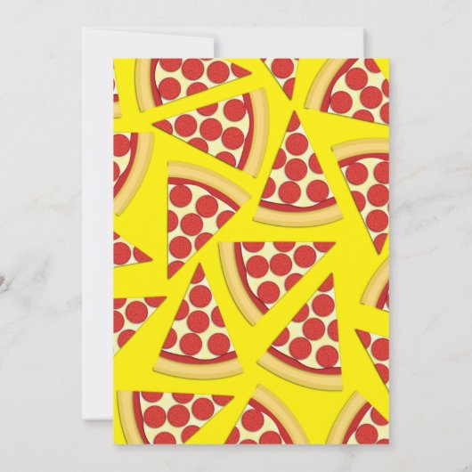 Invitation Pizza Party Pepperoni Pizza Slice (Dos)