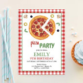 Invitation Pizza Party, Slice Amusant Anniversaire