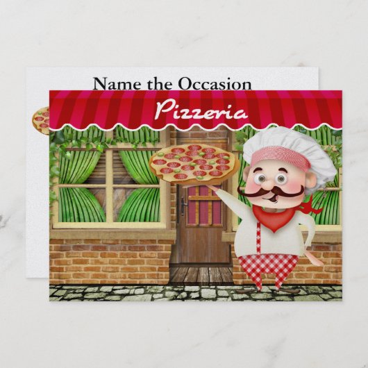 Invitation Pizza Party - SRF (Devant / Derrière)