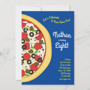 Invitation Pizza Party Suprême Combo Pizza