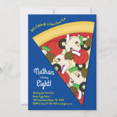 Invitation Pizza Party Suprême Combo Pizza Slice (Devant)
