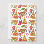 Invitation Pizza Party Thème Aquarelle Anniversaire Enfants (Dos)