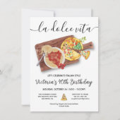 Invitation Pizza & Pasta Party Anniversaire Dîner italien (Devant)