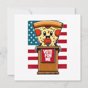 Invitation pizza patriotique votez pour moi